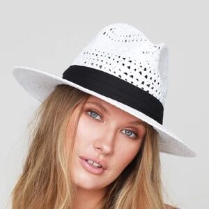 Boho Ribbon Accent Straw Panama Hat